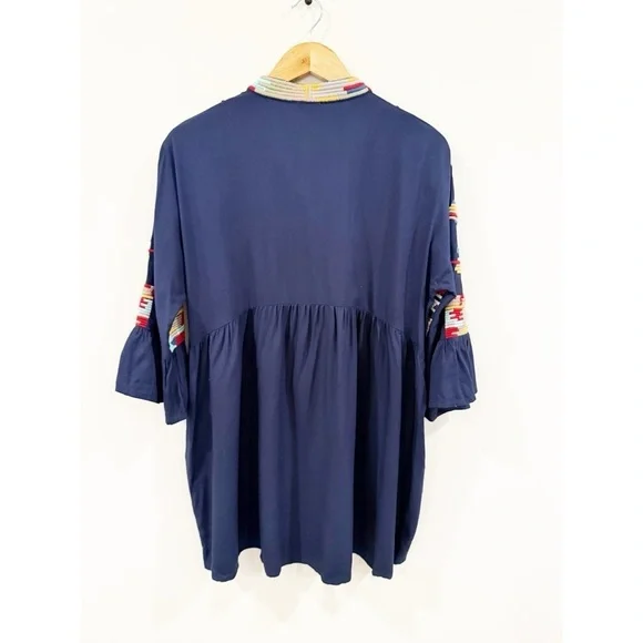 Mahila Dark Blue Blouse/Tunic/Mini Dress M - Picture 4 of 7